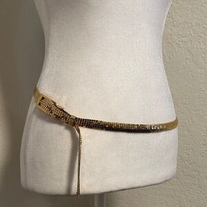 Elegant Vintage Gold Mesh Chain Belt